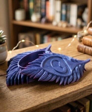 Peacock Feather Trinket Box 3d model