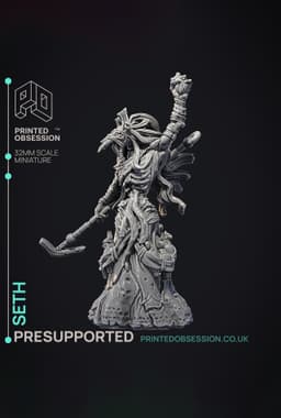 Seth - God of Chaos - Court of Anubis - PRESUPPORTED - Illustrated and Stats - 32mm scale 3d model