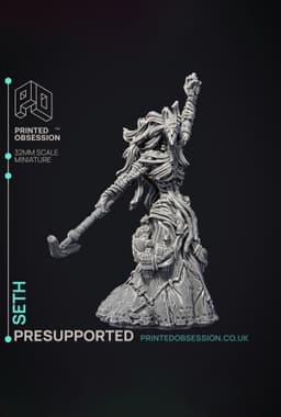 Seth - God of Chaos - Court of Anubis - PRESUPPORTED - Illustrated and Stats - 32mm scale 3d model