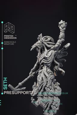 Seth - God of Chaos - Court of Anubis - PRESUPPORTED - Illustrated and Stats - 32mm scale 3d model