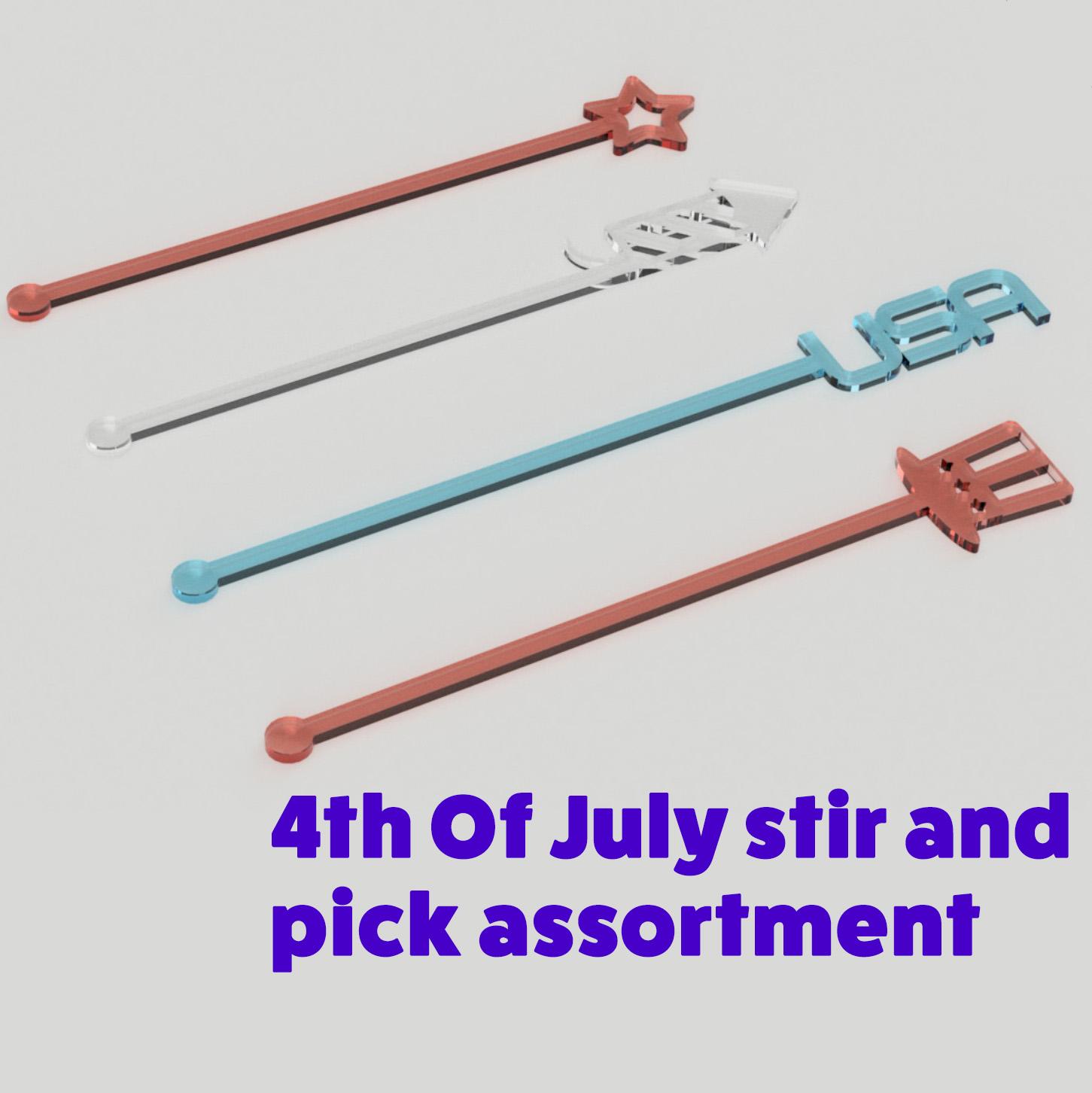 4th Of July Holiday Pick & Stir assortment 3d model