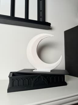 Crescent Moon Jewelry Box Gothic Home Decor Storage Box 3d model