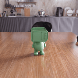 Retro TV Character Pen Holder - Desk Organizer Decor 3d model