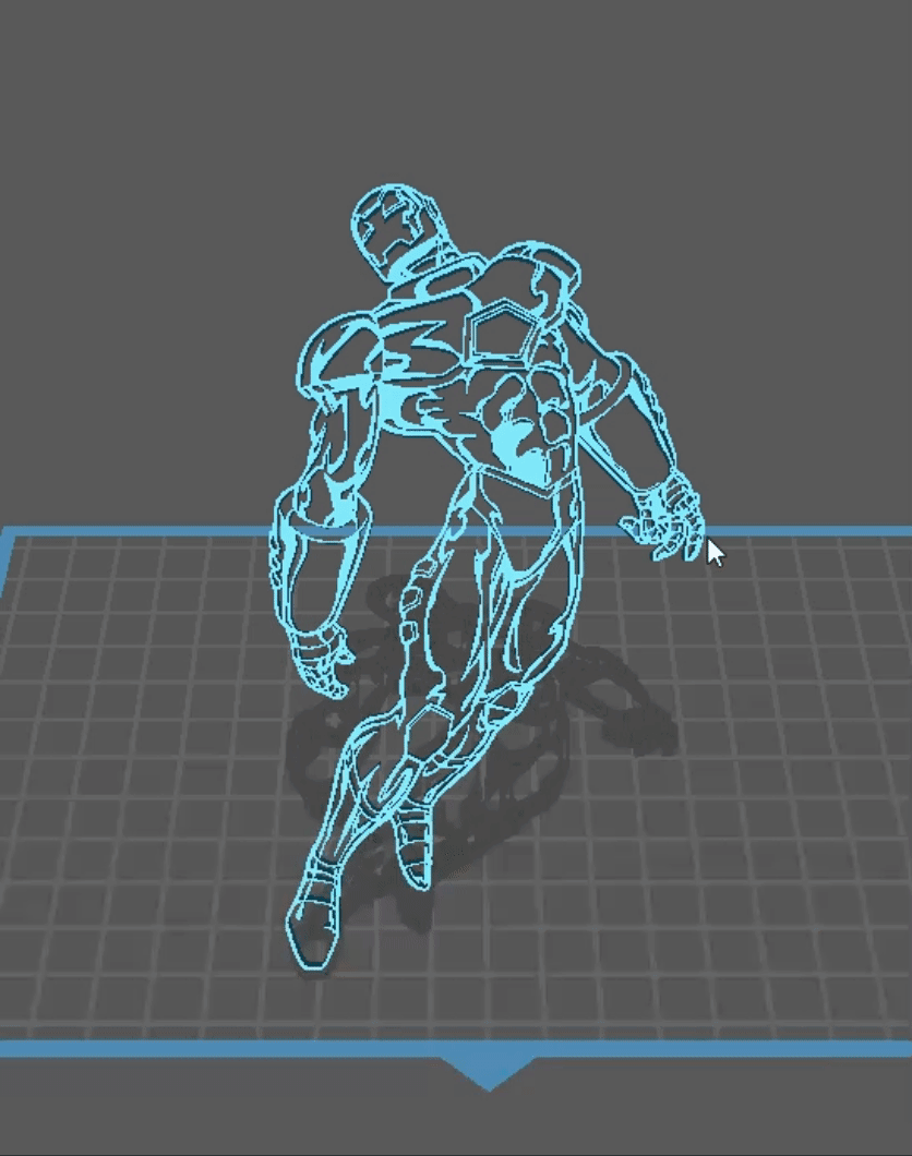 Silhouette Iron Man - Marvel Silhouette 3d model