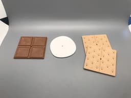 Smores Coaster, Marshmallow, Chocolate & Cracker 3d model