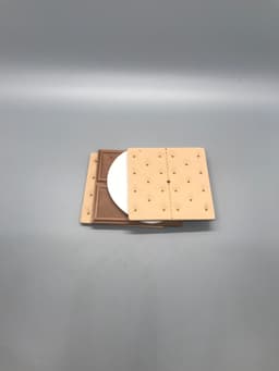 Smores Coaster, Marshmallow, Chocolate & Cracker 3d model