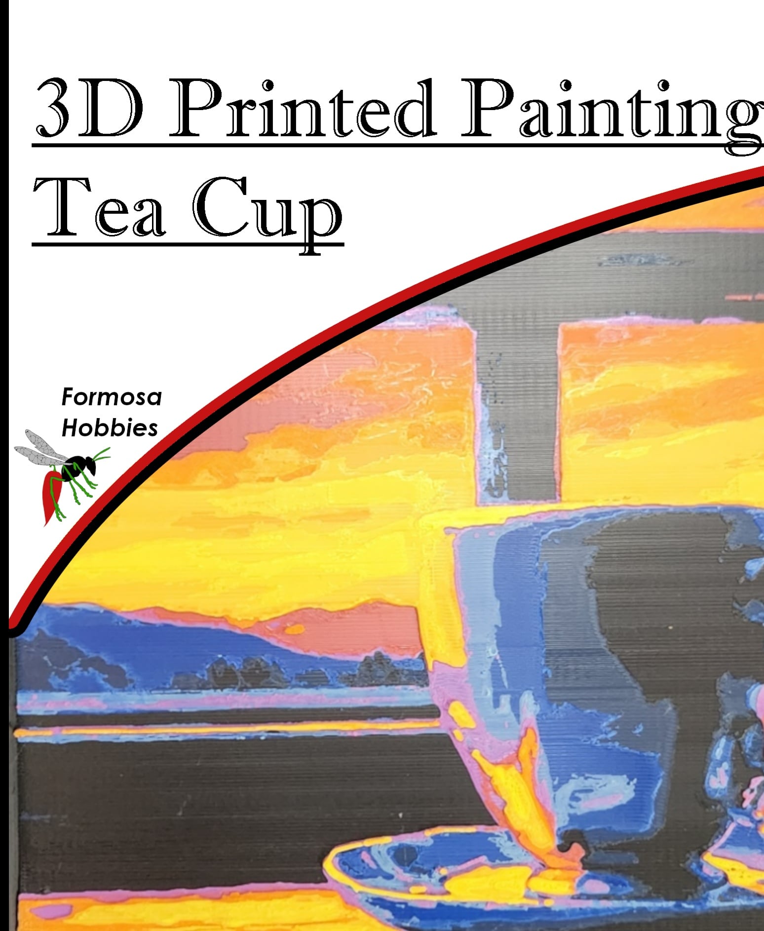 3D Printed Painting - Tea Cup 3d model
