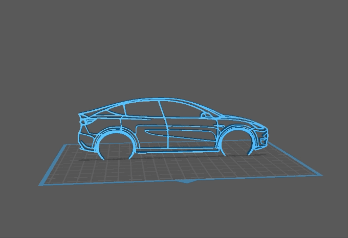 Tesla - Model Y Wall Art 3d model