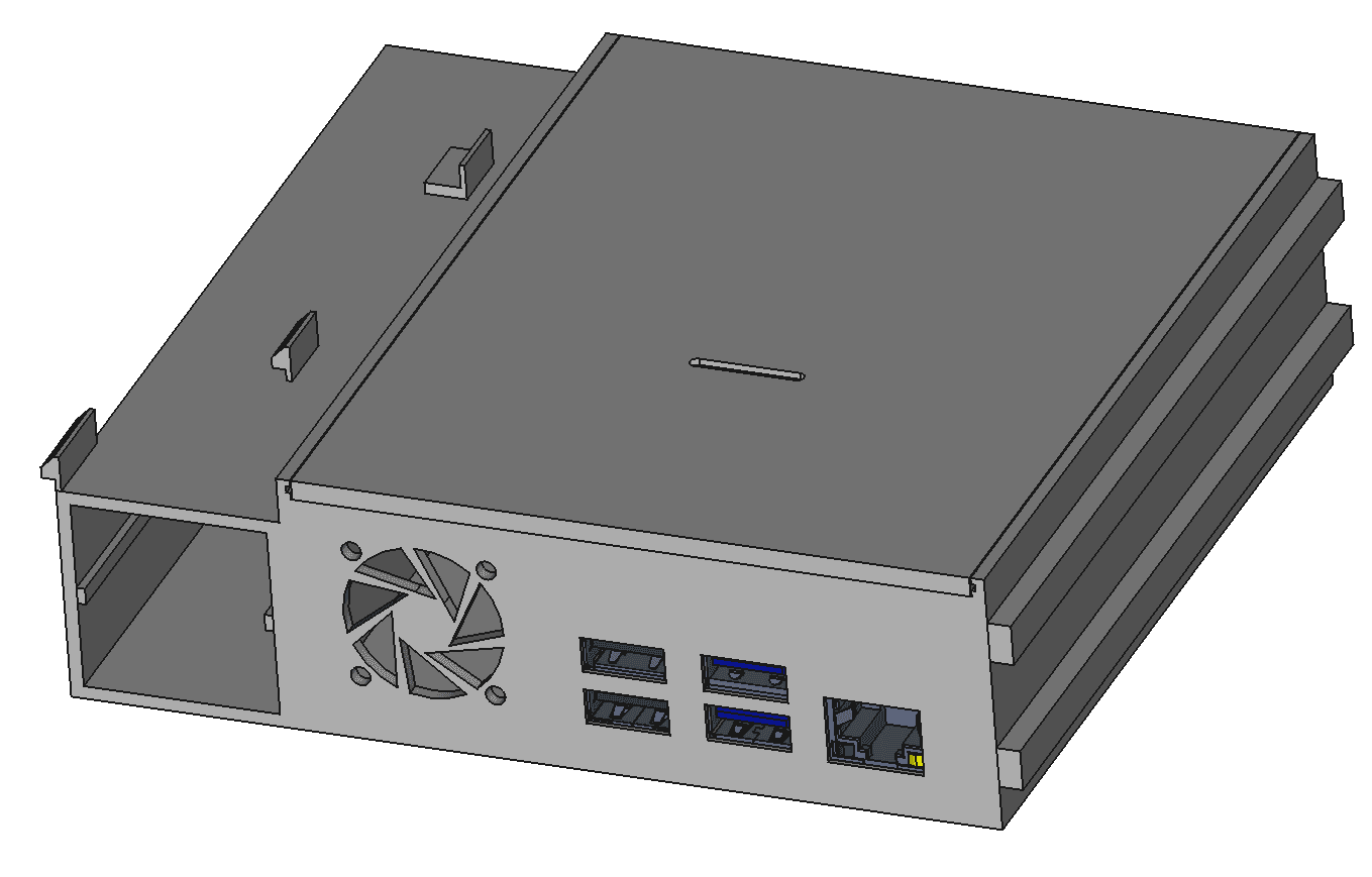AIO Raspberry PI mount for Ender 3 V2 3d model