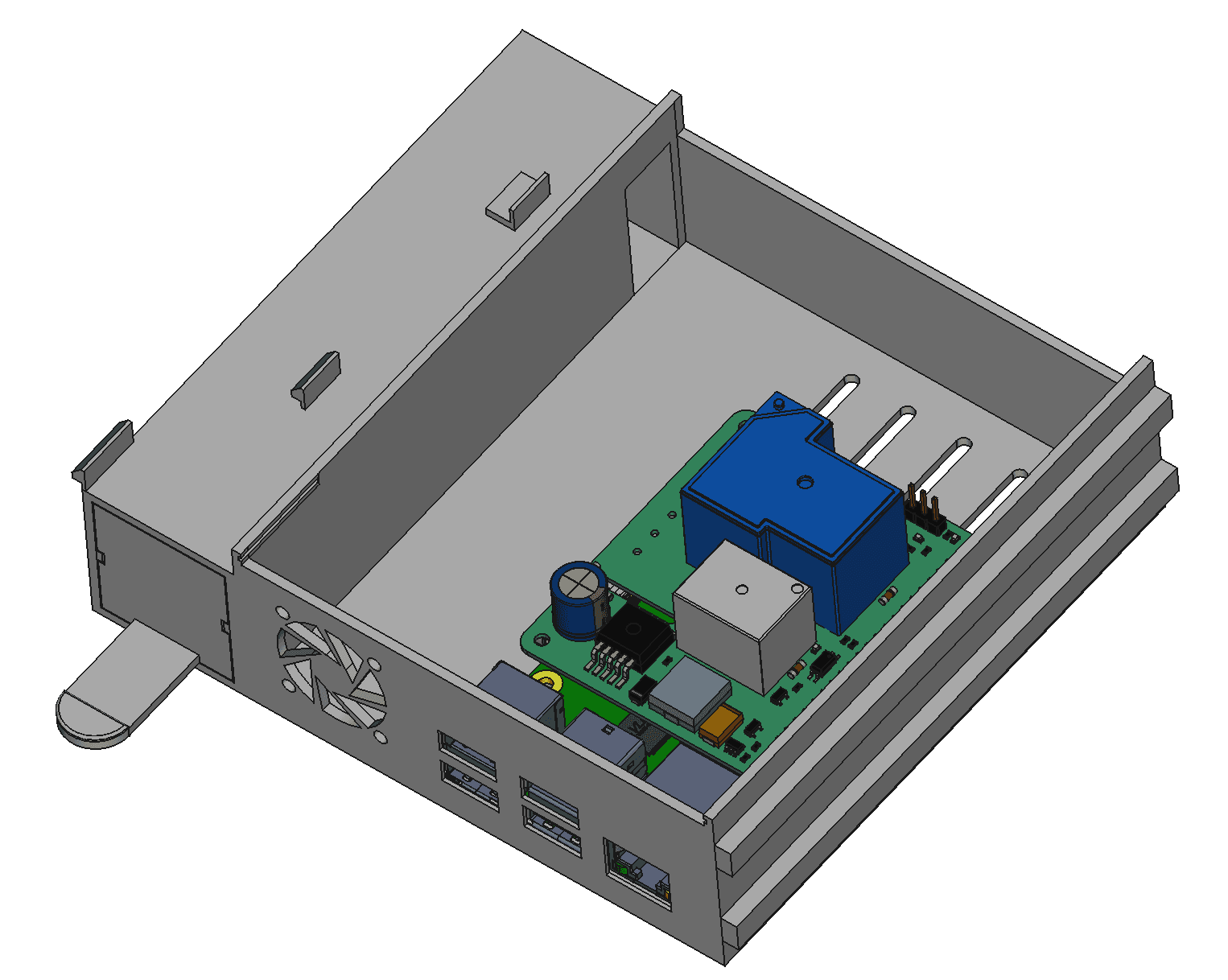 AIO Raspberry PI mount for Ender 3 V2 3d model