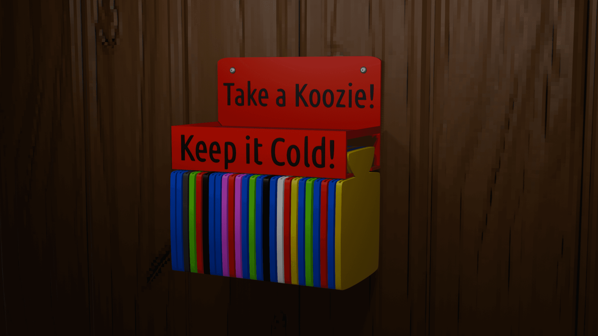 Side Load Koozie Rack - Take a Koozie 3d model