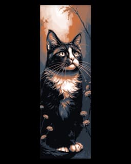 Beautiful depictions of Felis Catus - The house prowler - Set of bookmarks 3d model