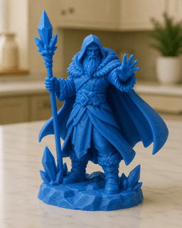 Blue Crystal Sorcerer STL 3d model