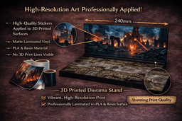 3-in-1 Ultimate Grimdark Sci-Fi Miniature Display Base Bundle | 28mm Wargaming Diorama (STL + PDF Te 3d model