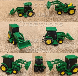 John Deere 3720 Tractor Kit With Accessories 1/64 3d model