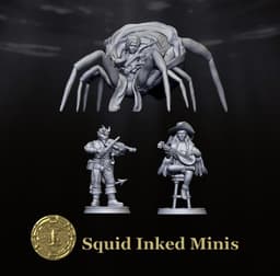 Bard Party Drider Human and Tiefling 3d model
