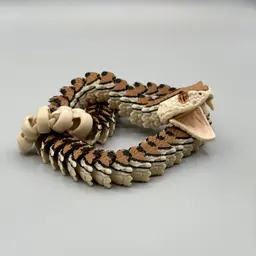 Flexy Strike Rattlesnake โ With Opening Mouth & Deployable Fangs! 8MM Glass Eye 3d model