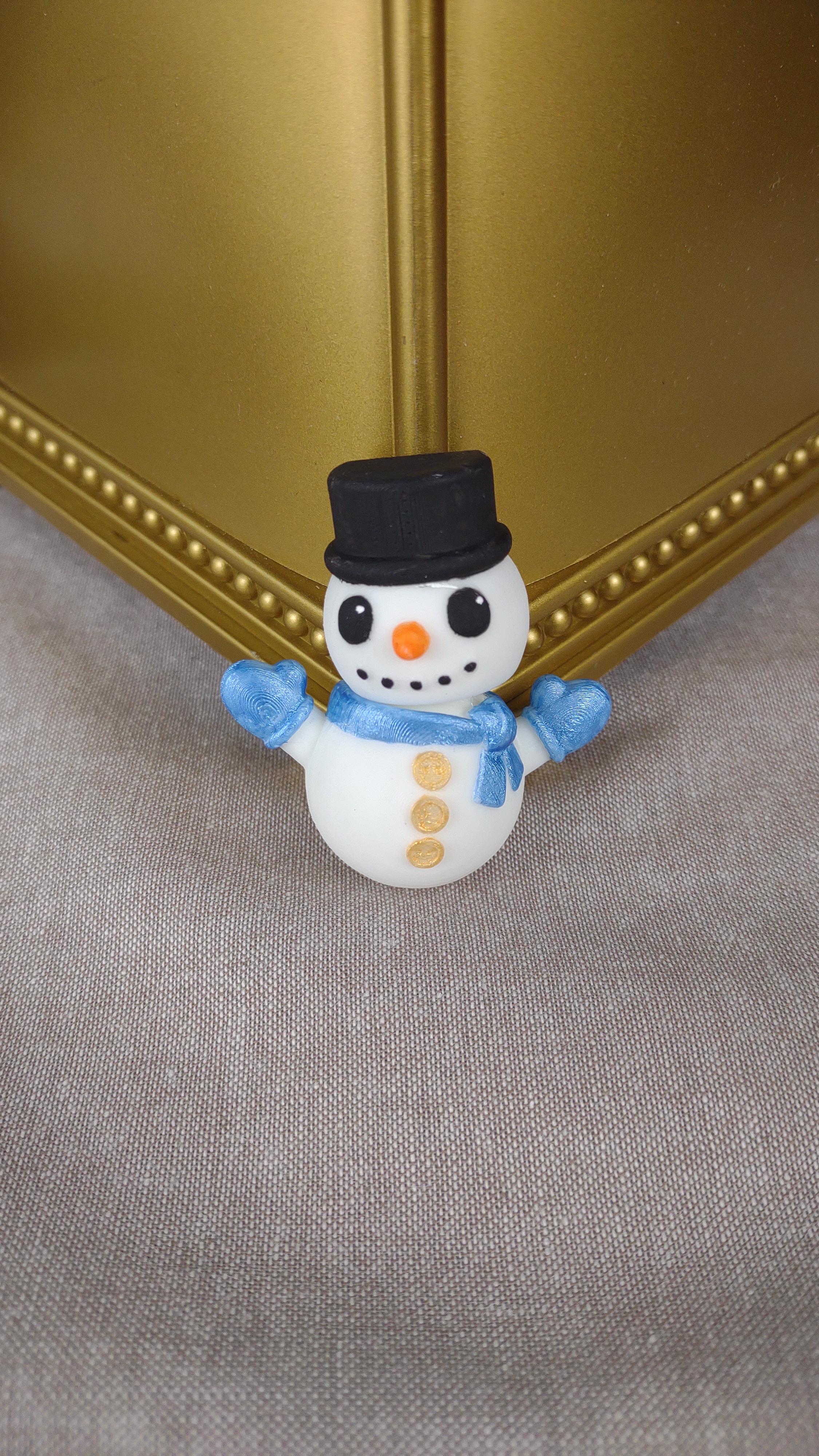 Snowman Fidget with Top Hat 3d model