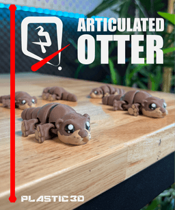 Plastic3D Articulated Otter 3d model