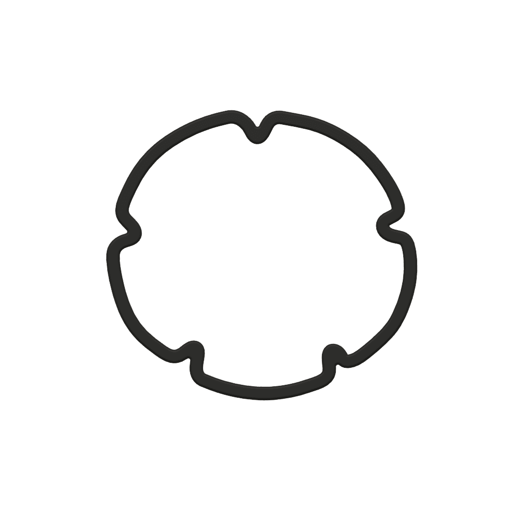 Sand Dollar Cookie Cutter STL File - 4 inches 3d model