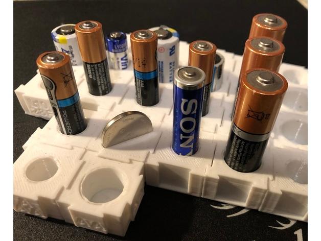Expandable Battery Holders for Different Sizes 3d model