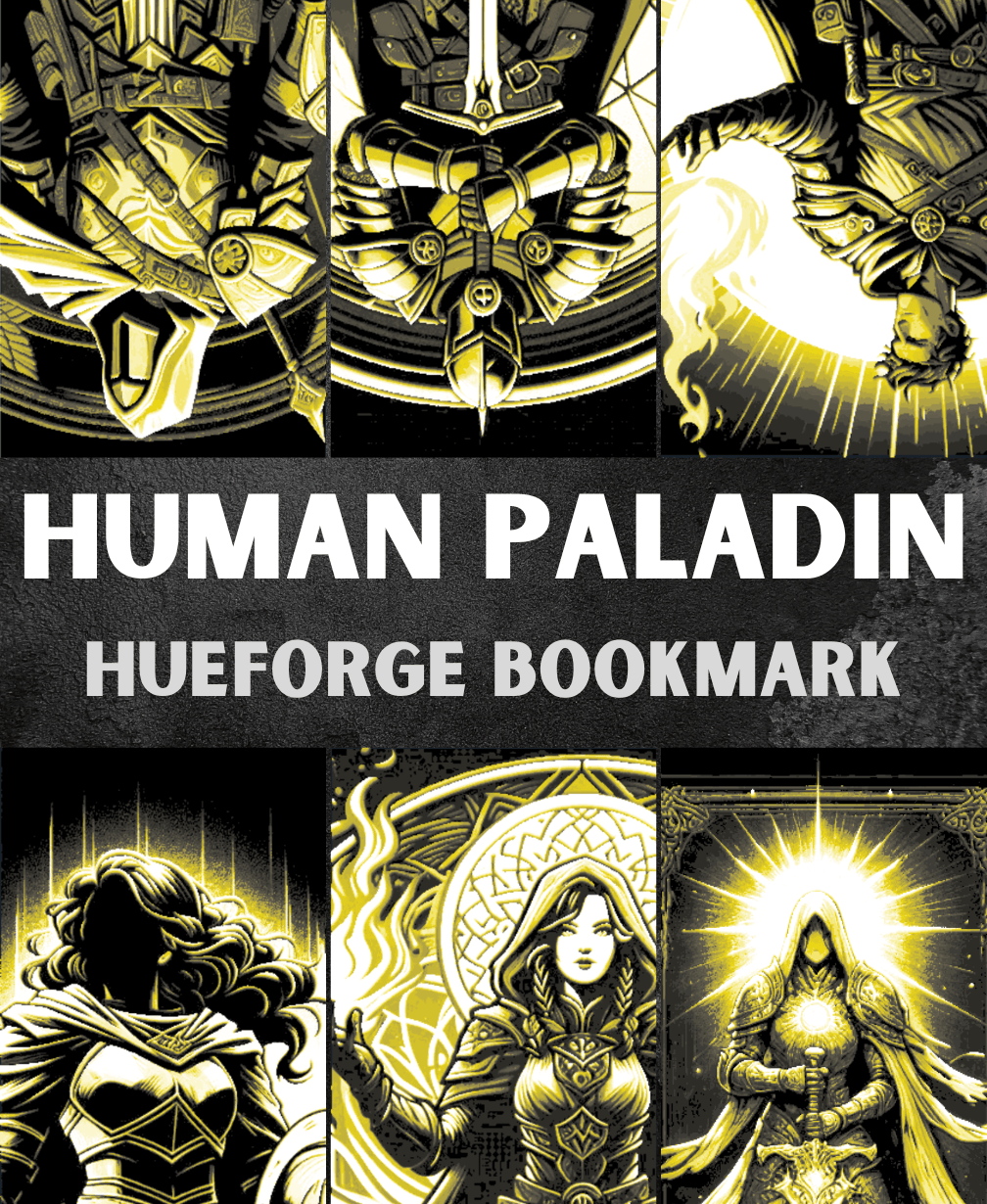 Human Paladin Bookmark (Male & Female) 3d model