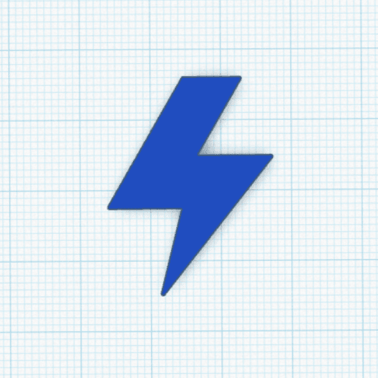 Lightning Bolt Stud Earrings 3d model