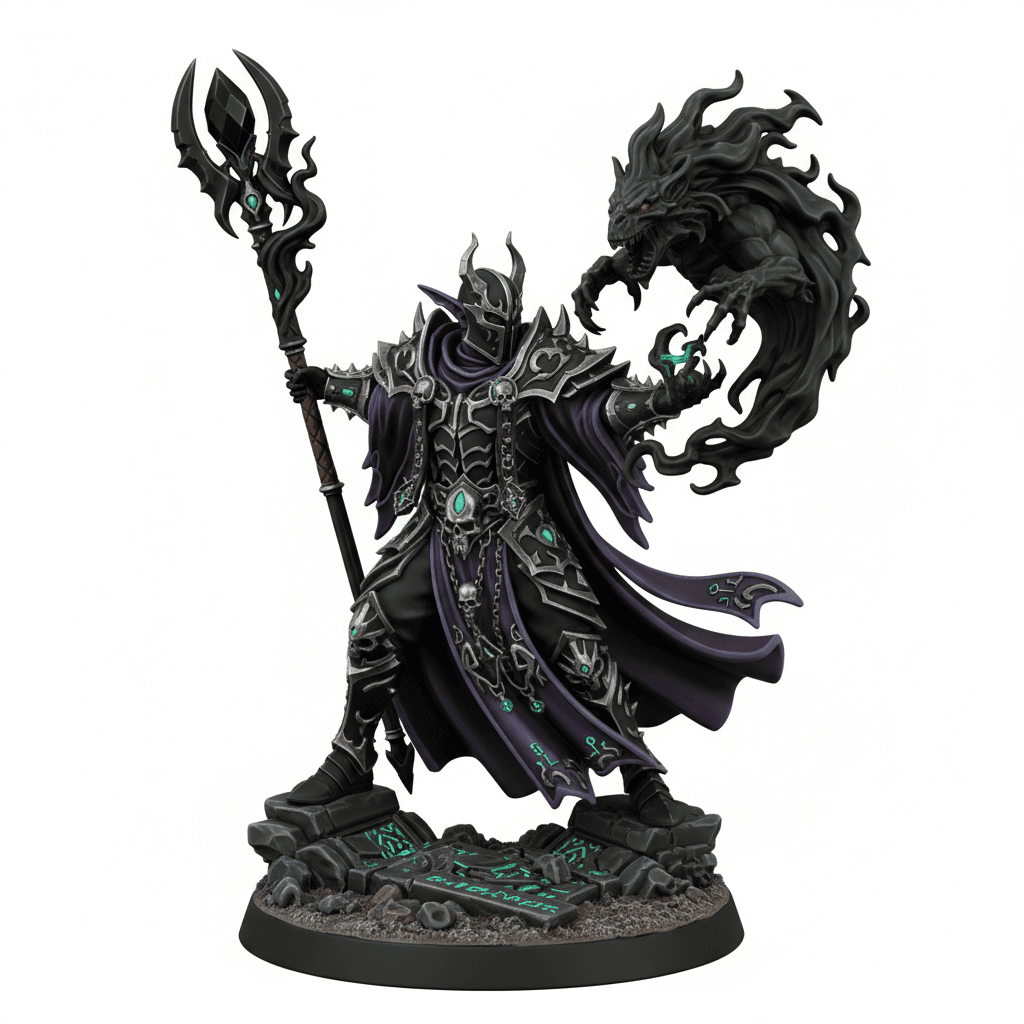 Dark Elf Warlock Shadow Beast Detailed STL Model 3d model