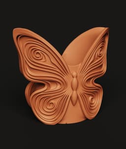Butterfly Wing Artistic Vase | Aesthetic Flower Pot | Modern Nature Planter 3d model