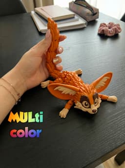 Articulated Fennec Multi-Color 3MF | Flexi | Bambu Ready 3d model