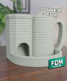 RPG - Dice Tower + Cup 3d model