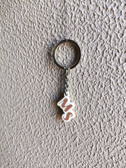 M and S Initials Keychain 3d model