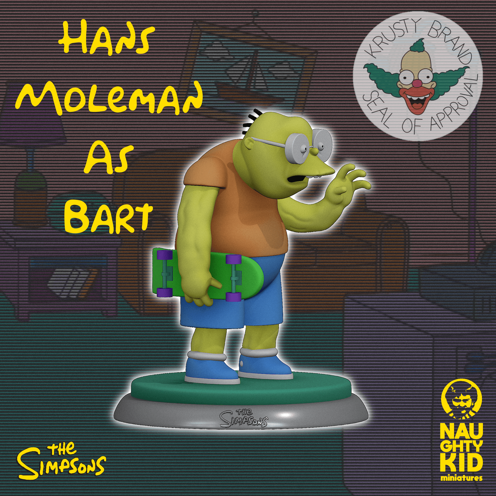 Hans Moleman as Bart 3d model