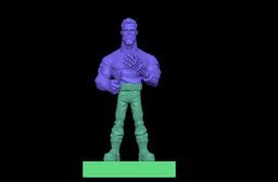 Cyborg Assassin Stylized Figure - Sci-Fi Action Statue 3d model