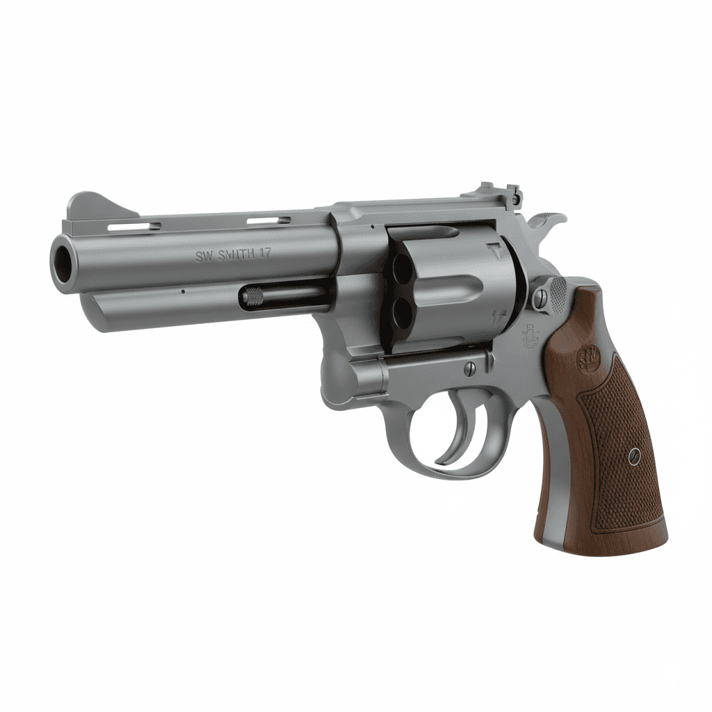 Smith Wesson Model 17 Revolver 3d model