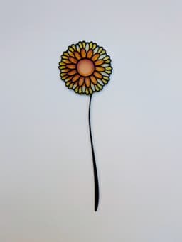Sunflower Resin Frame 3d model