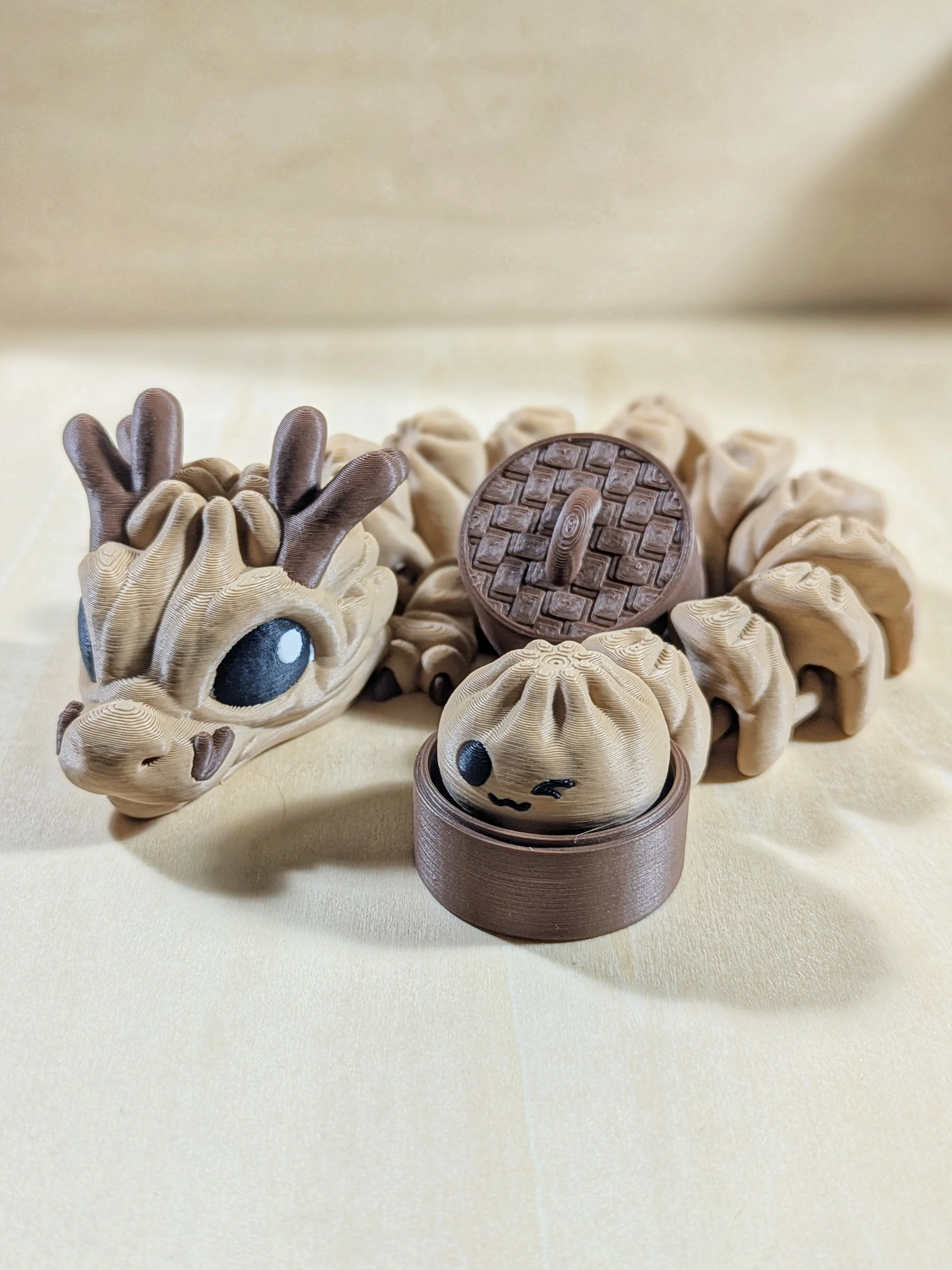 Polymaker Pastel Peanut, Earth Brown, Black and Cotton White