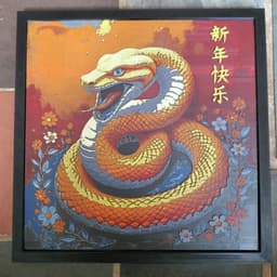 3D Printed Painting - Year of the Snake | No AMS Necessary 3d model