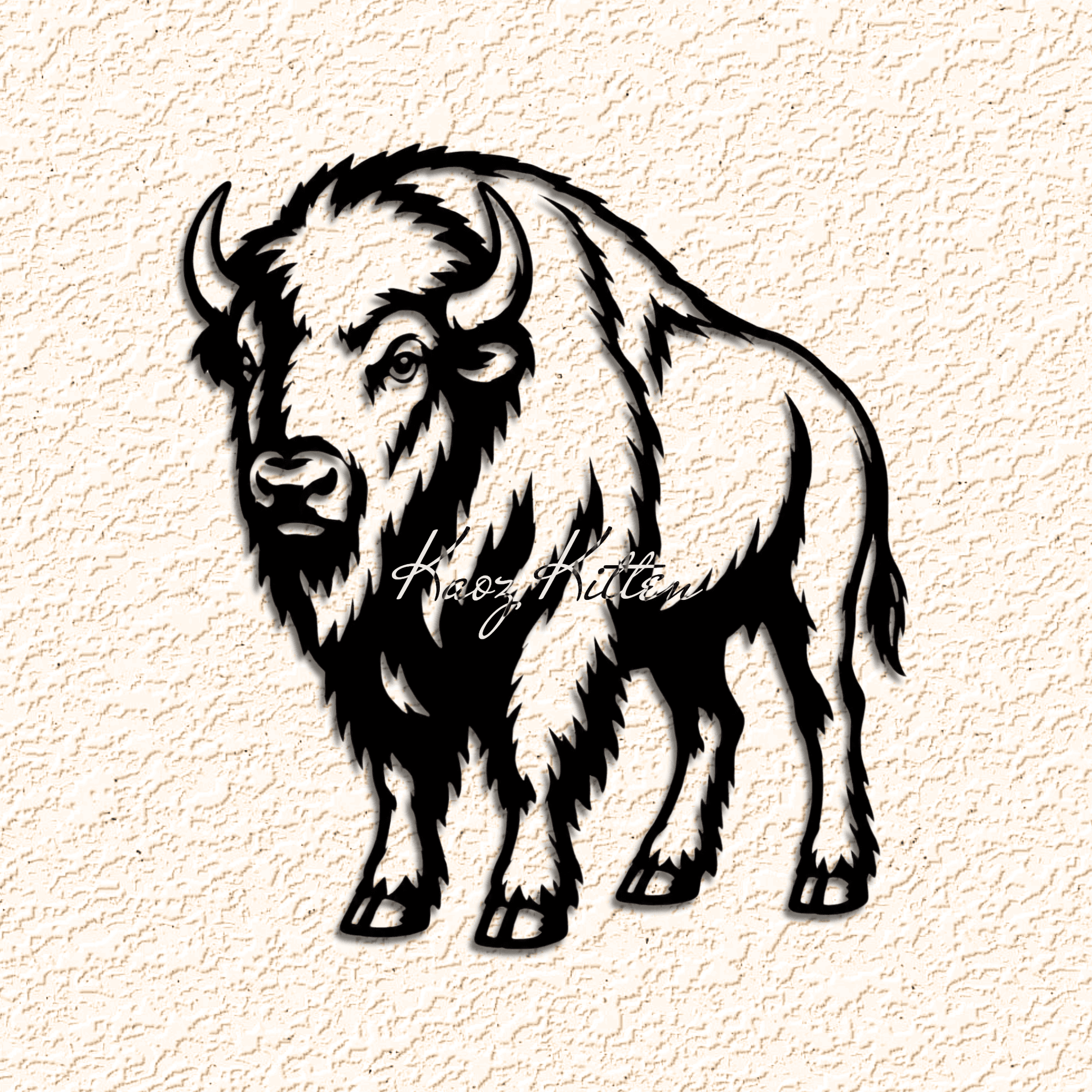 bison-buffalo WALL ART HOME DECOR 3d model
