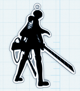 SHINGEKI NO KYOJIN KEYCHAIN COMBO 3d model