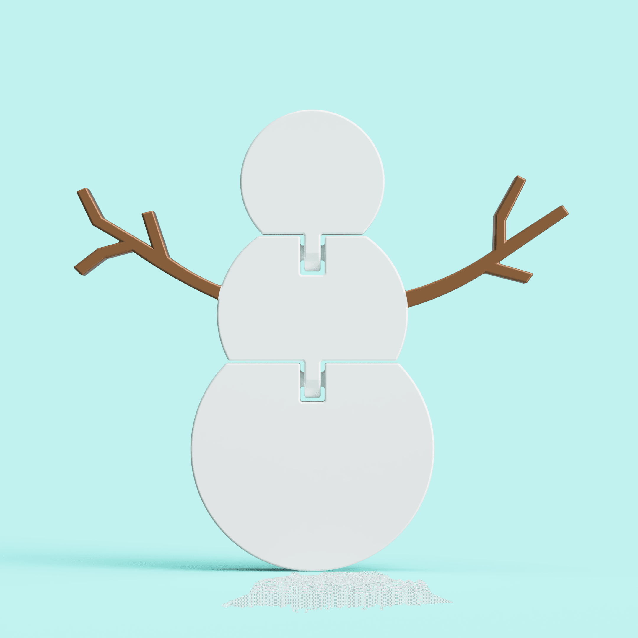 Articulated Snowman 3d model