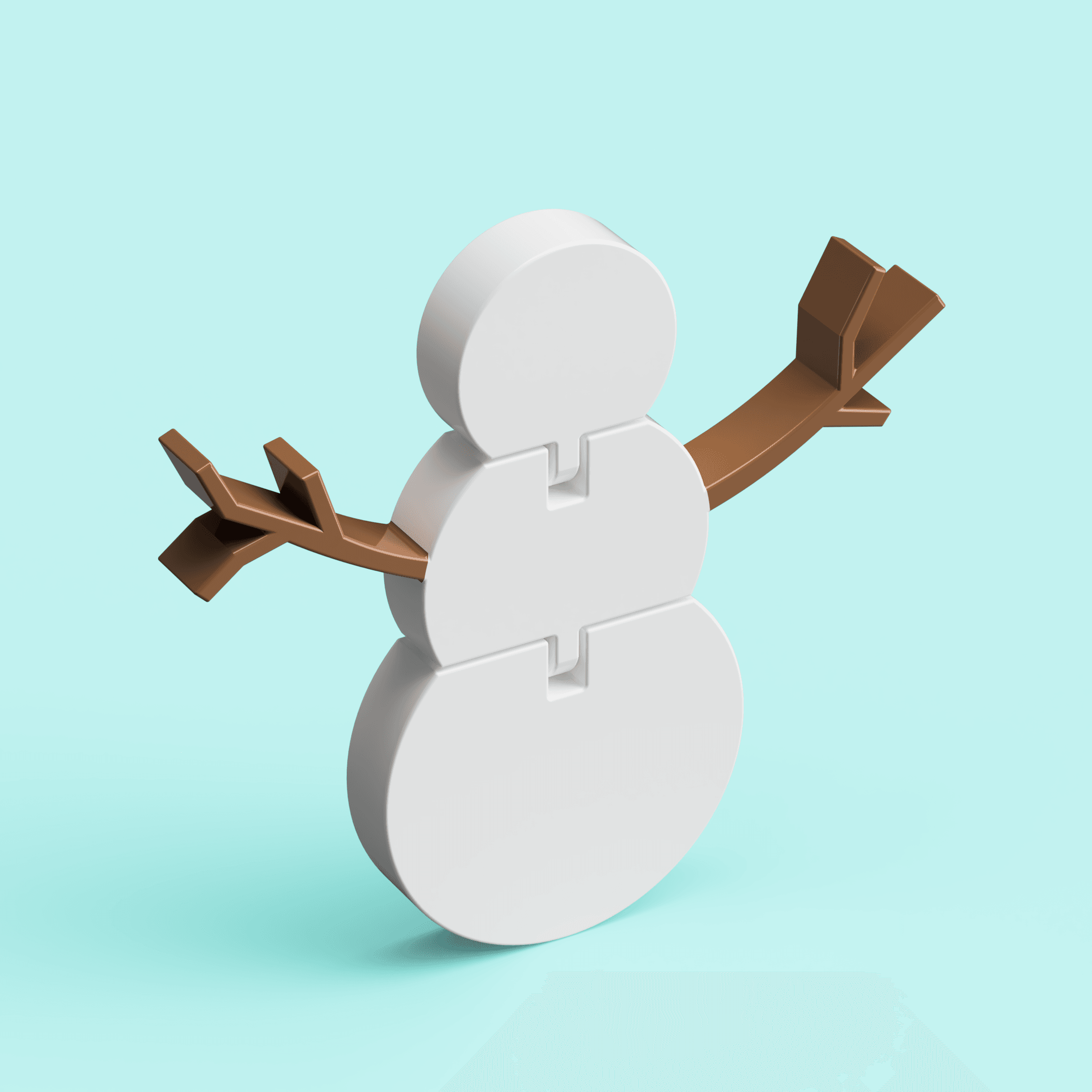 Articulated Snowman 3d model