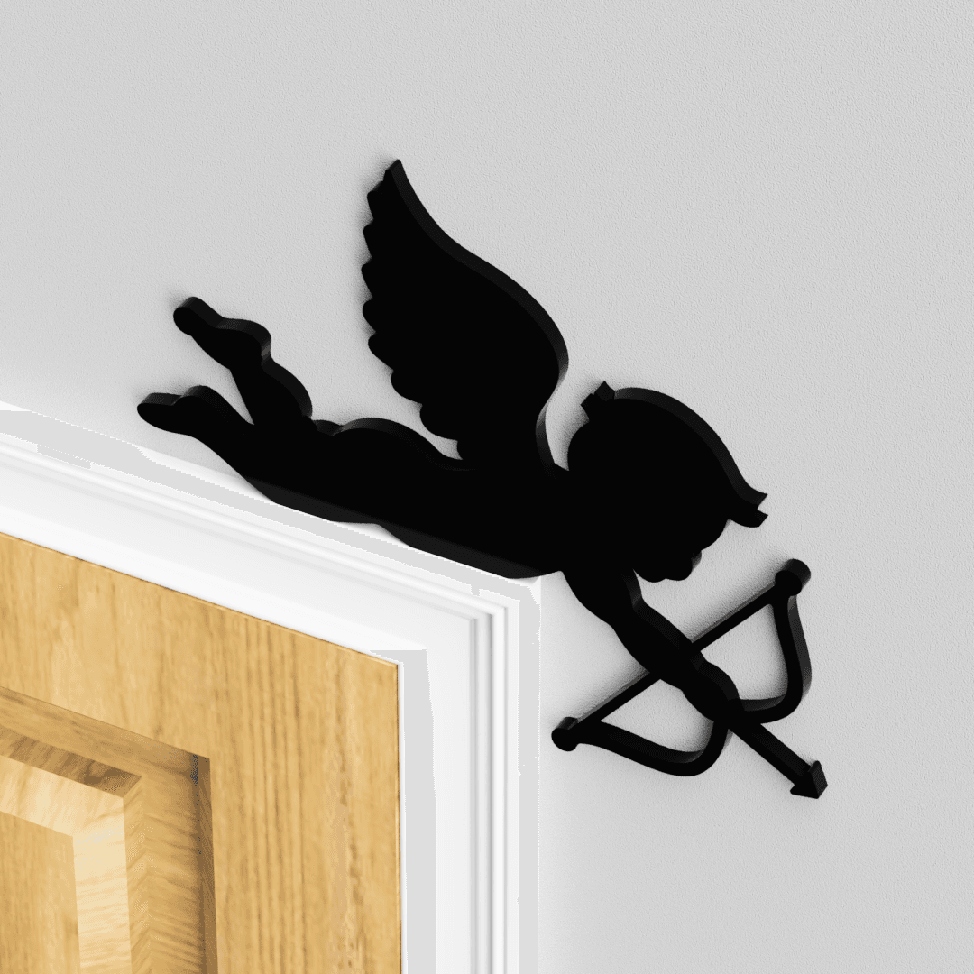 Cupid Silhouette Door Topper 3d model
