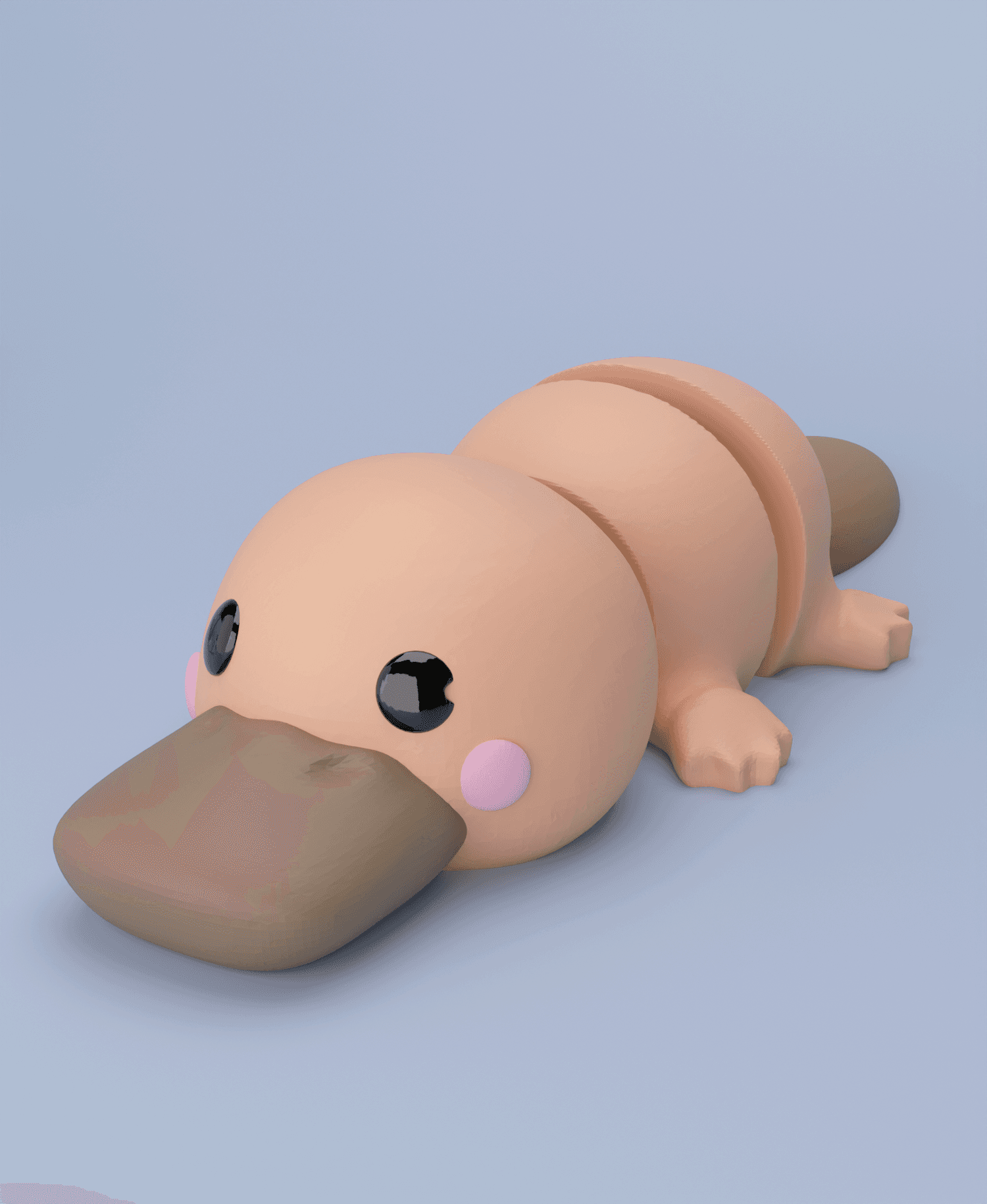 3D Flexi Platypus Keychain (Limited Time Free) 3d model
