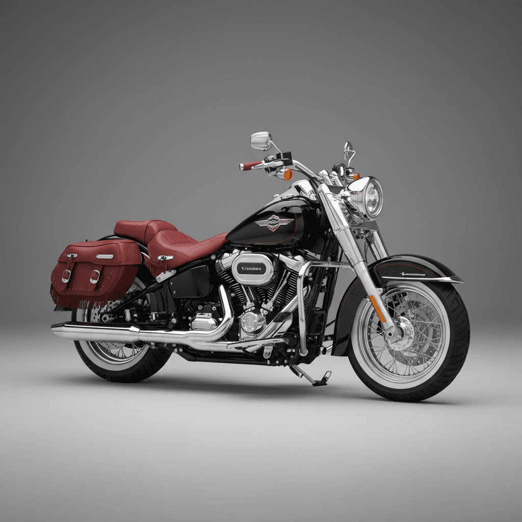Harley Davidson SoftailDeluxe Classic Cruiser 3d model