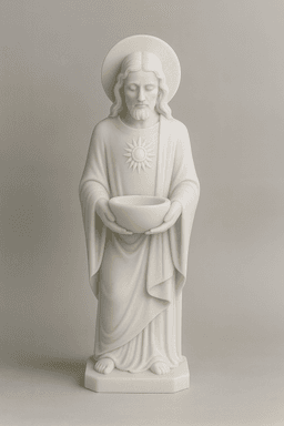 Sacred Heart Jesus Candle Holder STL 3d model