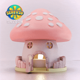 Mushroom House - Modular Fairy Cottage Display - No Supports 3D Print STL/3MF 3d model