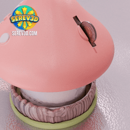 Mushroom House - Modular Fairy Cottage Display - No Supports 3D Print STL/3MF 3d model