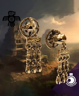 Eagle Spirits - Earrings 3d model