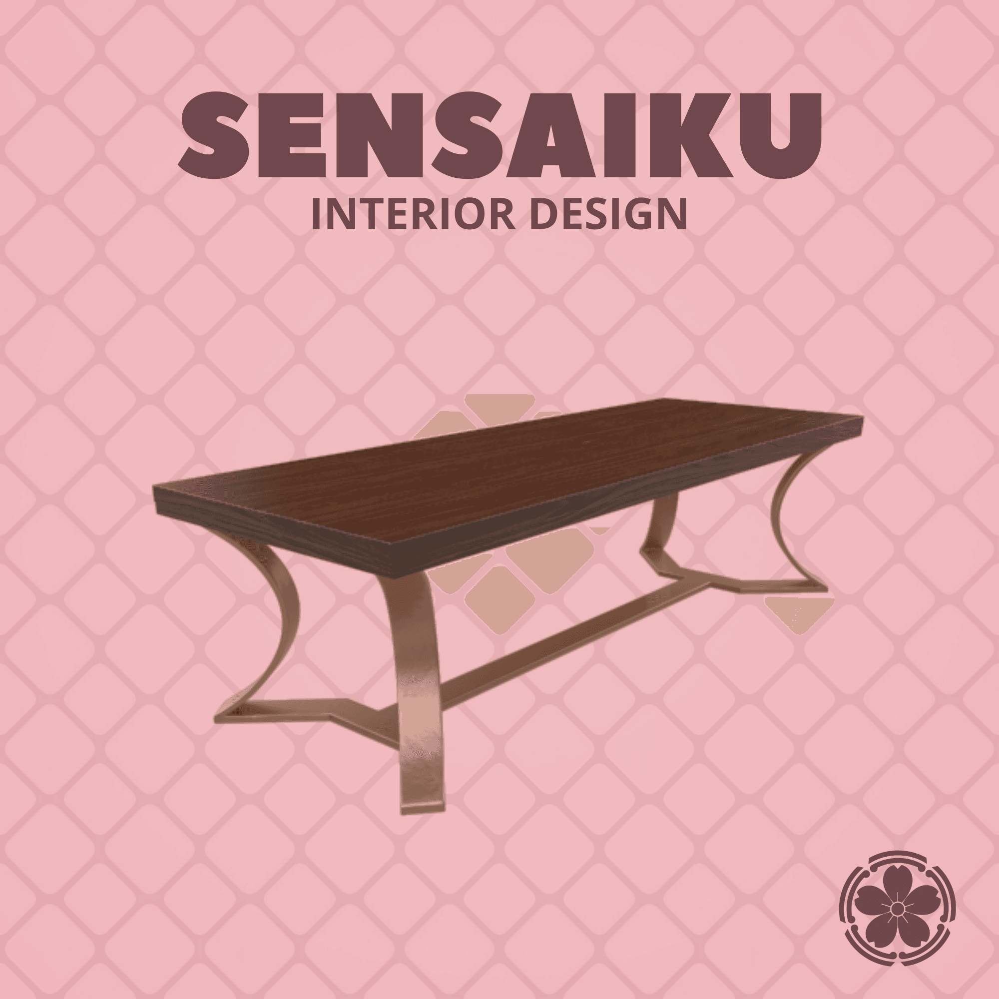 Miniature Replica 1:12 Hudson Furniture 149. Hudson Rectangular Arc Table for Miniature Dollhouse - 3d model